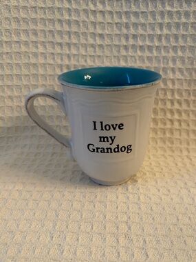 Spectrum Designz 2016 I Love My Grandog White Ceramic Mug/Turquoise Interior